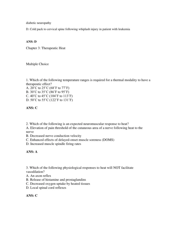 Test Bank For Michlovitz's Modalities 9 Chapter-based physical therapy exam questions aligned with current clinical guidelines and therapeutic standards