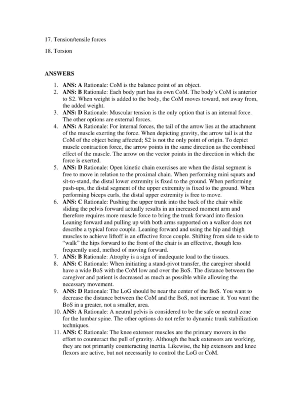 Test Bank For Mobility In Context 10 Comprehensive physical therapy review questions reinforcing clinical patient mobility skills