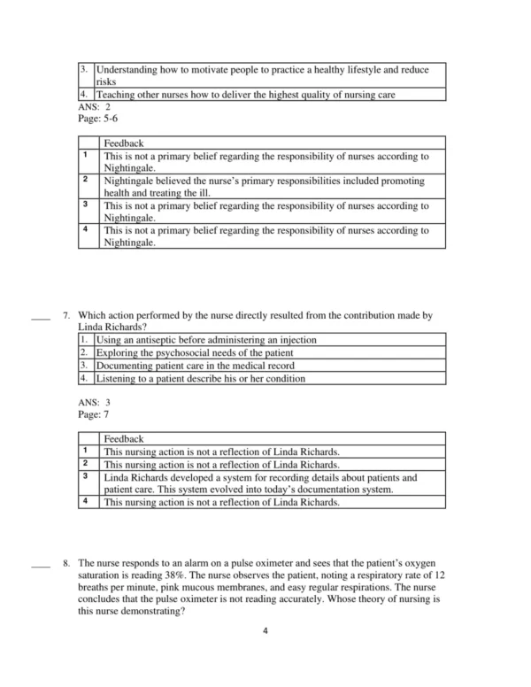 Test Bank For Nursing Leadership 4 Nursing exam preparation materials with leadership scenarios and professional development case studies