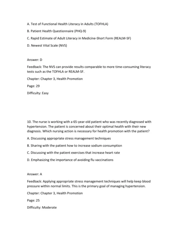 Advanced nursing practice questions with case-based and multiple choice formats for primary care clinical learning
