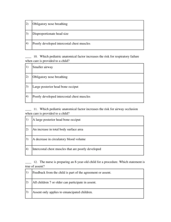 Nursing exam preparation materials featuring diverse question types and clinical case studies for study and review