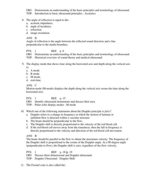 Diagnostic imaging exam preparation materials with ultrasound case studies and review questions
