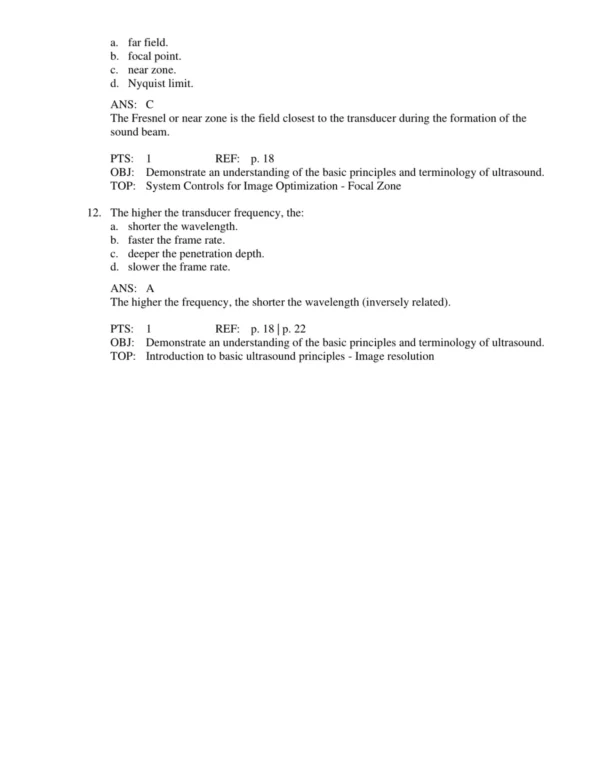 Ultrasound imaging practice questions and multiple choice diagnostic sonography exam review
