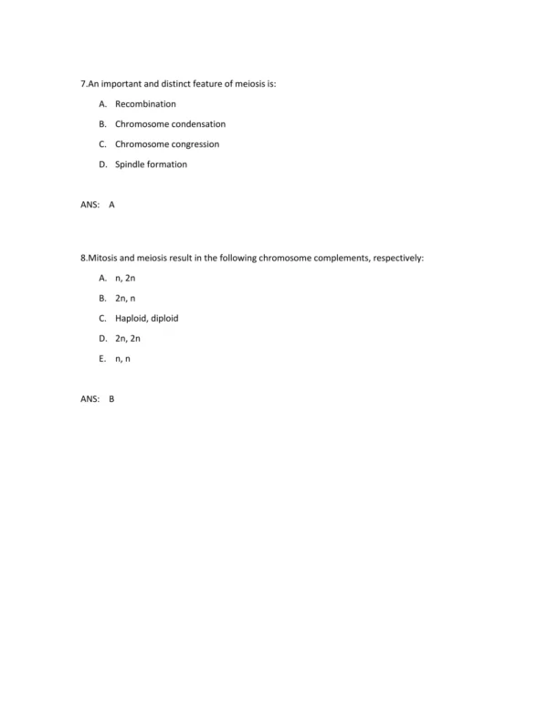 Genetics study materials with practice exam questions and clinical correlation examples
