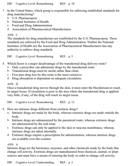Understanding Pharmacology Essentials 3 Test Bank For Understanding Pharmacology Essentials for Medication Safety 2nd Edition Workman