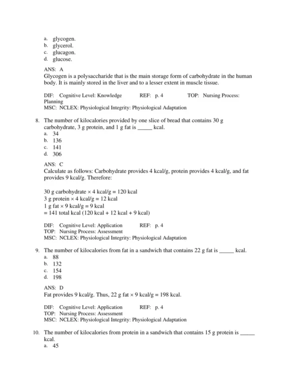 Nursing exam preparation with diverse nutrition test questions and study materials