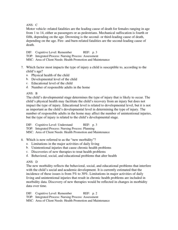 Wong_s_Essentials_of_Pediatric_Nursing_10th_Edition_by_Marilyn_J_p003 Pediatric nursing exam preparation materials with diverse question types for review