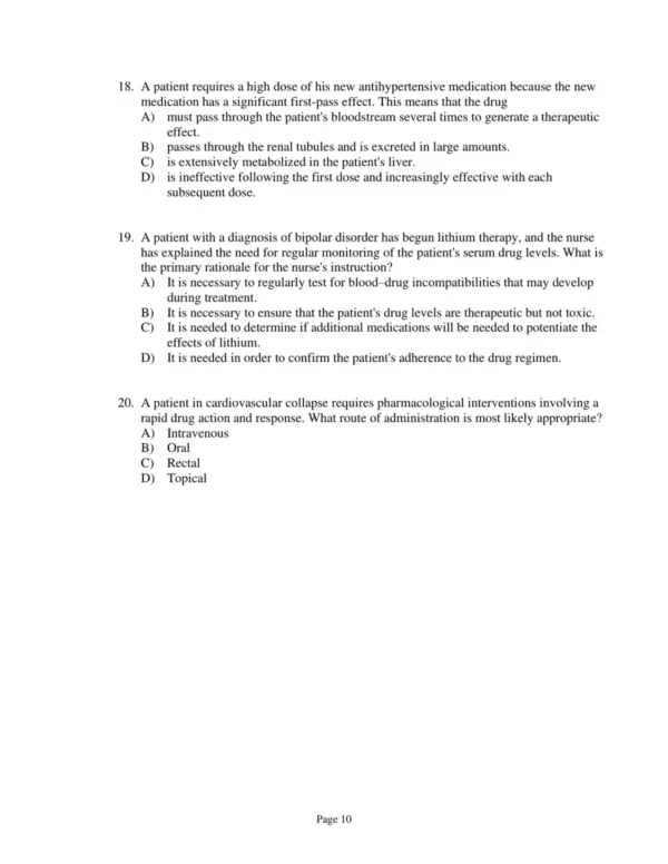 Test Bank For Abrams' Clinical Drug Therapy 10th Edition Geralyn Frandsen