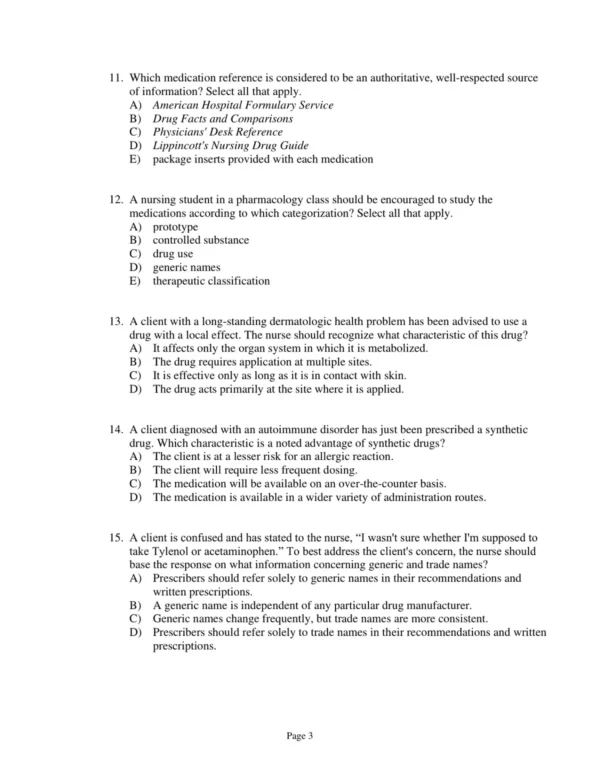 Test Bank For Abrams' Clinical Drug Therapy Rationales For Nursing Practice1 Test Bank For Abrams' Clinical Drug Therapy Rationales For Nursing Practice Eleventh Edition Geralyn Frandsen