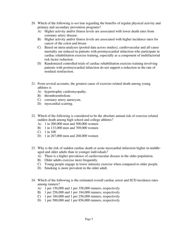 Test Bank For Acsm's Guidelines For Exercise Testing And Prescription Tenth Edition Acsm