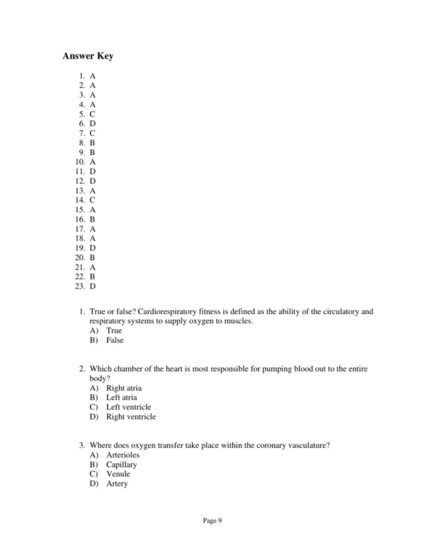 Test Bank For Acsm's Resources For The Exercise Physiologist A Practical Guide For The Health Fitness Professional Second Edition Acsm