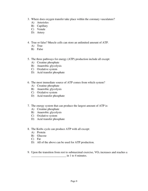 Test Bank For Acsm's Resources For The Health Fitness Specialist American College Of Sports Medicine
