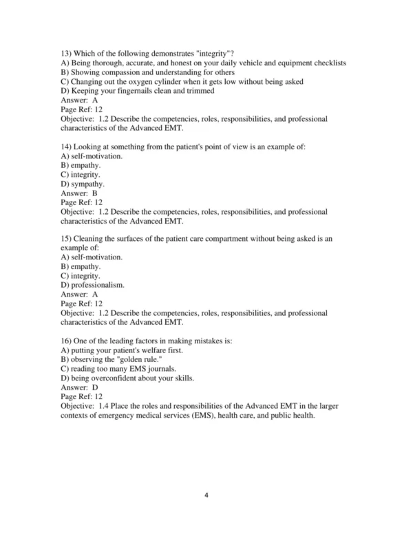 Test Bank For Advanced Emt A Clinical Reasoning Approach 2nd Edition Melissa Alexander