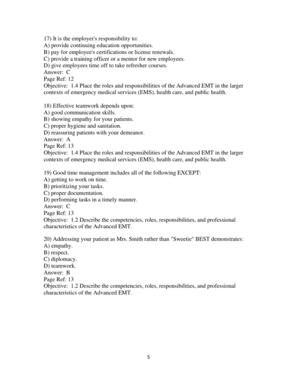 Test Bank For Advanced Emt A Clinical Reasoning Approach 2nd Edition Melissa Alexander