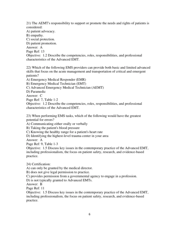 Test Bank For Advanced Emt A Clinical Reasoning Approach 2nd Edition Melissa Alexander