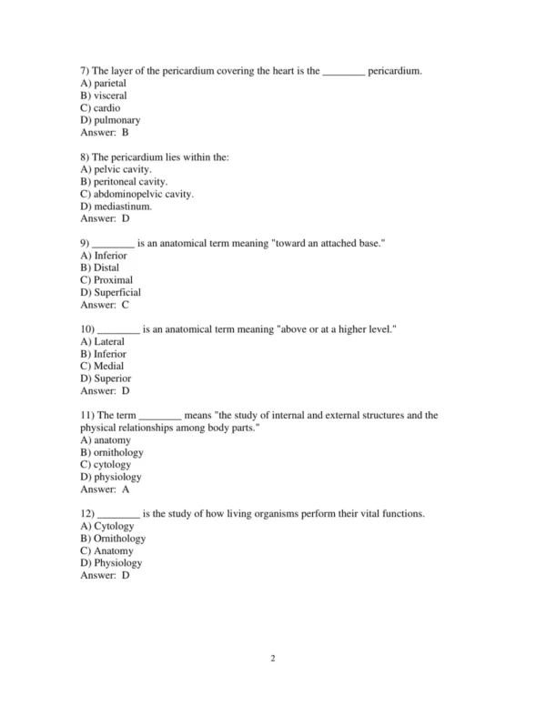 Test Bank For Anatomy & Physiology For Emergency Care 3rd Edition Bryan E. Bledsoe 2 Test Bank For Anatomy & Physiology For Emergency Care 3rd Edition Bryan E. Bledsoe