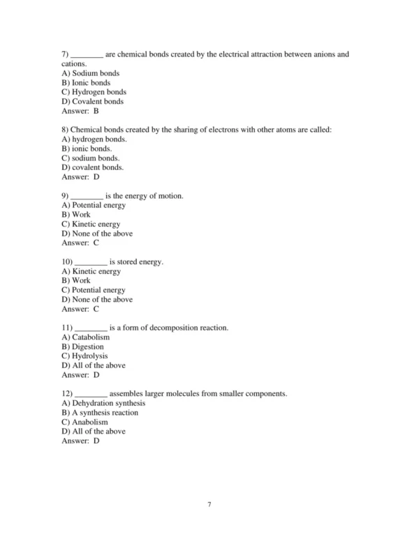Test Bank For Anatomy & Physiology For Emergency Care 3rd Edition Bryan E. Bledsoe 7 Test Bank For Anatomy & Physiology For Emergency Care 3rd Edition Bryan E. Bledsoe