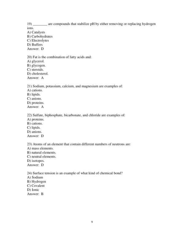 Test Bank For Anatomy & Physiology For Emergency Care 3rd Edition Bryan E. Bledsoe 9 Test Bank For Anatomy & Physiology For Emergency Care 3rd Edition Bryan E. Bledsoe