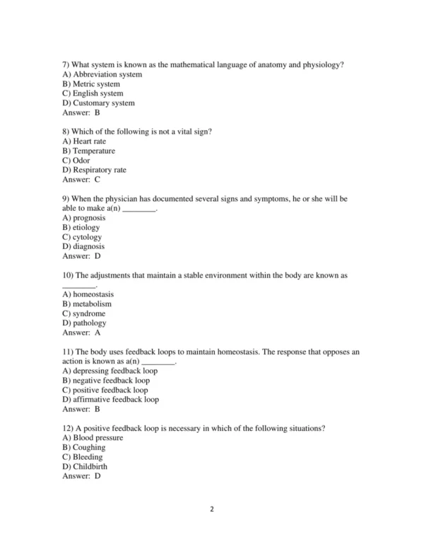 Test Bank For Anatomy & Physiology For Health Professions An Interactive Journey 4th Edition Bruce J. Colbert