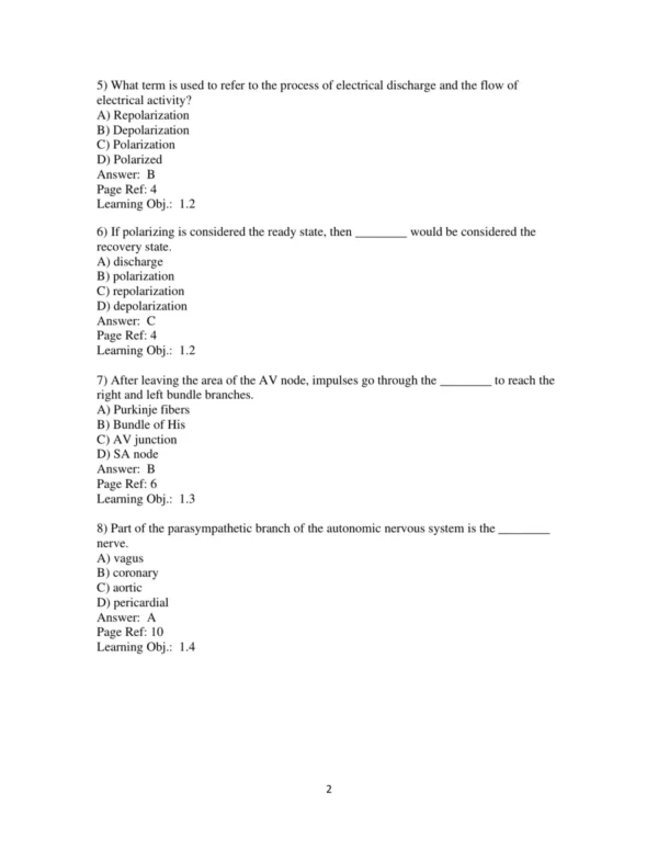 Test Bank For Basic Arrhythmias 8th Edition Gail Walraven