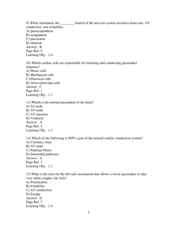 Test Bank For Basic Arrhythmias 8th Edition Gail Walraven