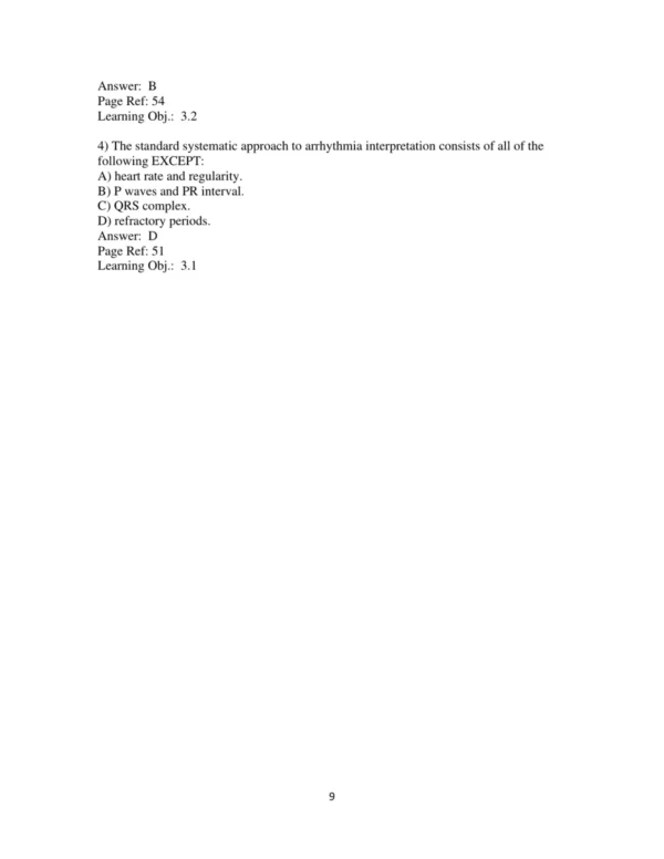 Test Bank For Basic Arrhythmias 8th Edition Gail Walraven