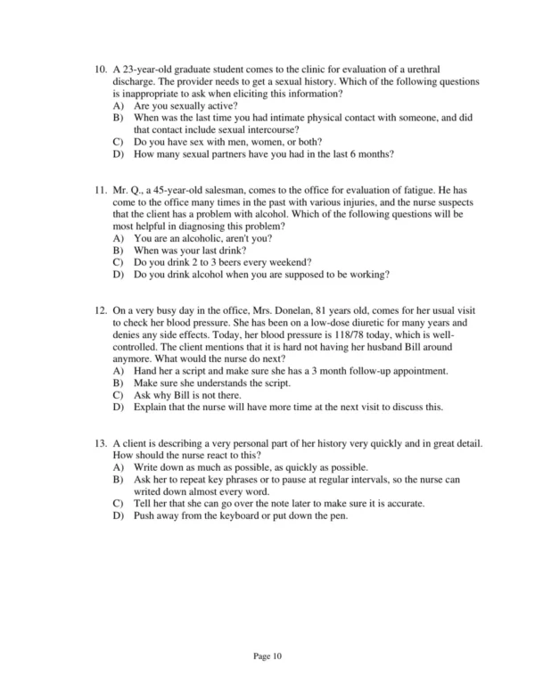 Test Bank For Canadian Jensen's Nursing Health Assessment A Best Practice Approach Enhanced Reprint Tracey C. Stephen