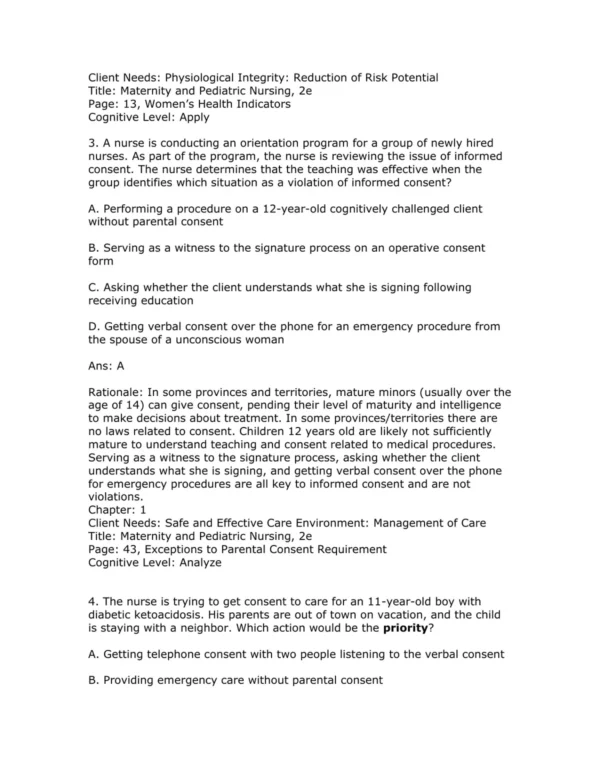 Test Bank For Canadian Maternity And Pediatric Nursing 2nd Edition Jessica Webster 2 Test Bank For Canadian Maternity And Pediatric Nursing 2nd Edition Jessica Webster