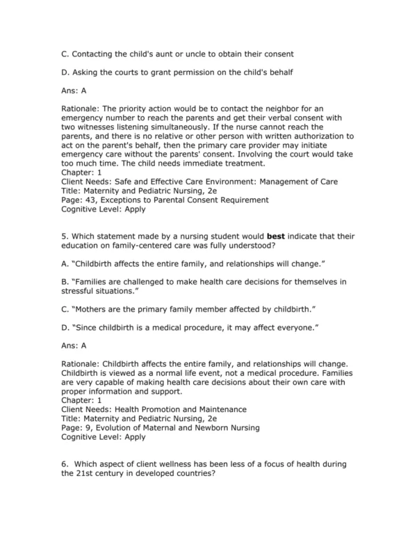 Test Bank For Canadian Maternity And Pediatric Nursing 2nd Edition Jessica Webster 3 Test Bank For Canadian Maternity And Pediatric Nursing 2nd Edition Jessica Webster