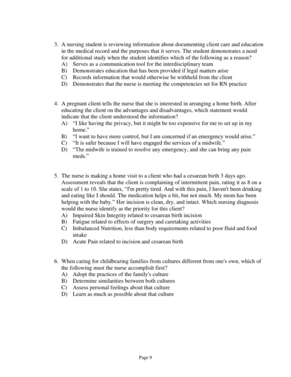 Test Bank For Canadian Maternity And Pediatric Nursing Jean Chow Christine A