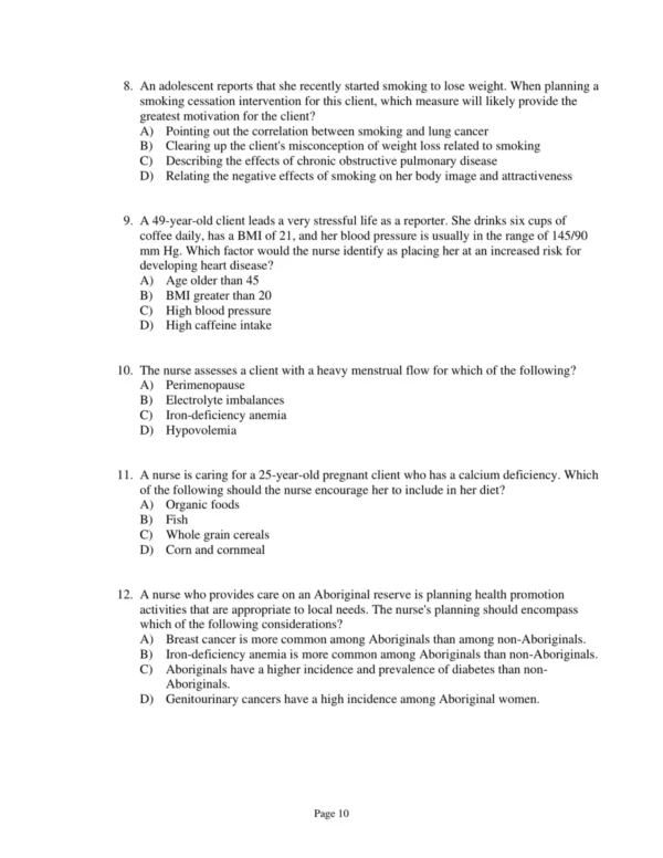 Test Bank For Canadian Maternity Newborn & Women's Health Nursing Comprehensive Care Across The Life Span Second Edition Robin J Evans