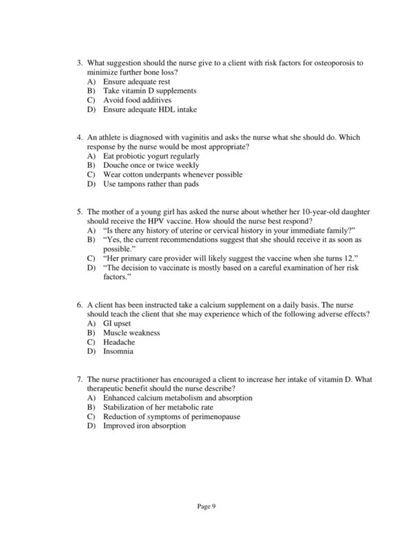 Test Bank For Canadian Maternity Newborn & Women's Health Nursing Comprehensive Care Across The Life Span Second Edition Robin J Evans