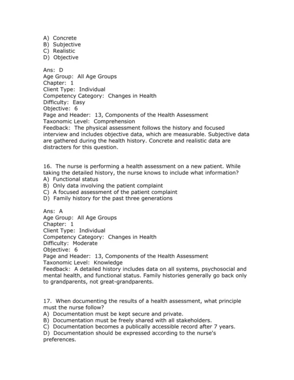 Test Bank For Canadian Nursing Health Assessment A Best Practice Approach 2nd Edition Tracey C. Stephen