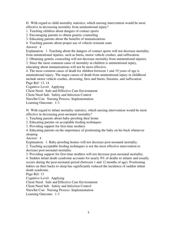 Test Bank For Child Health Nursing Updated Edition 3rd Edition Jane W. Ball 5 Test Bank For Child Health Nursing Updated Edition 3rd Edition Jane W. Ball