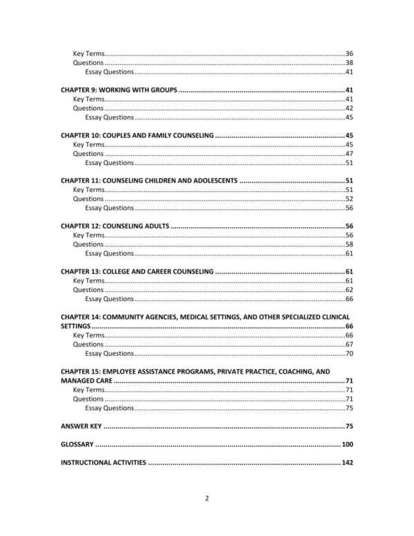 Test Bank For Clinical Mental Health Counseling In Community And Agency Settings 5th Edition Samuel T. Gladding