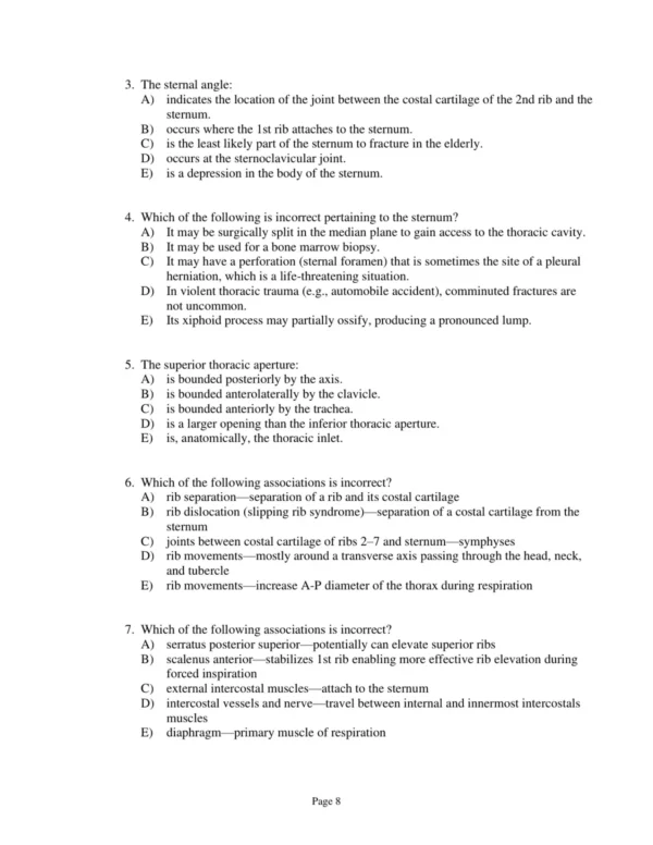 Test Bank For Clinically Oriented Anatomy Seventh Edition Keith L. Moore