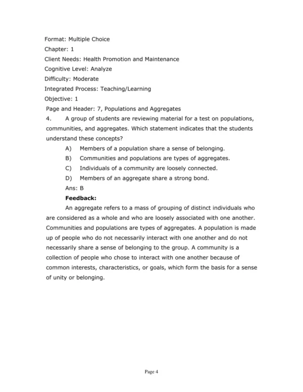 Test Bank For Community And Public Health Nursing Promoting 4 Test Bank For Community And Public Health Nursing Promoting The Public's Health Tenth Edition Cherie Rector