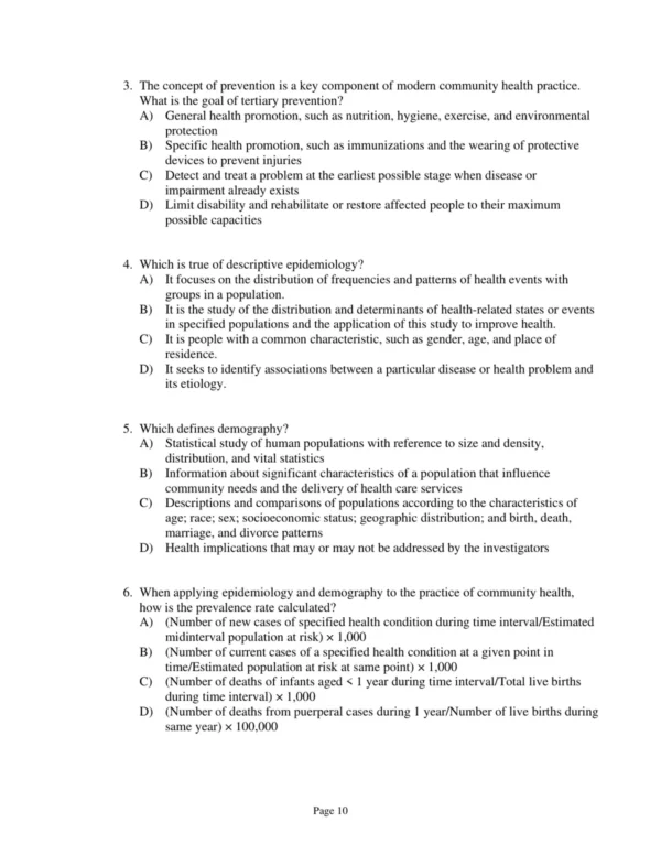 Test Bank For Community As Partner Theory And Practice In Nursing Seventh Edition Elizabeth T. Anderson