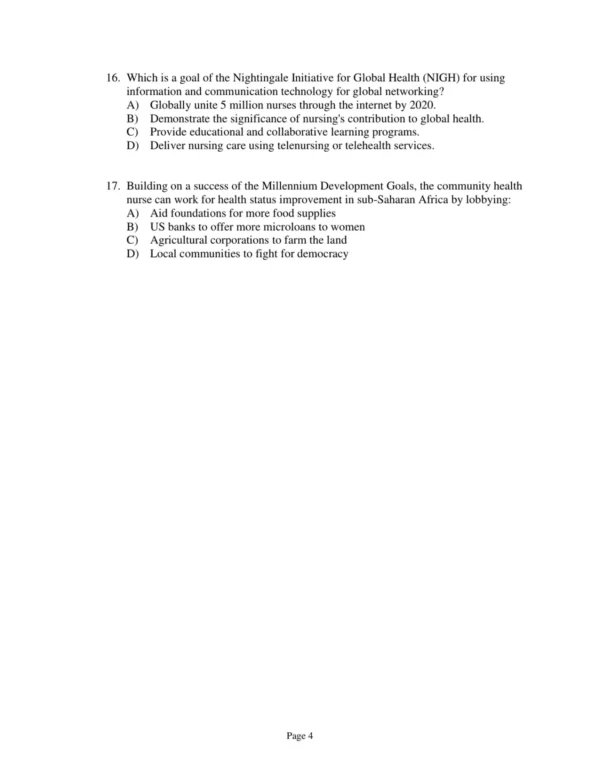 Test Bank For Community As Partner Theory And Practice In Nursing Seventh Edition Elizabeth T. Anderson