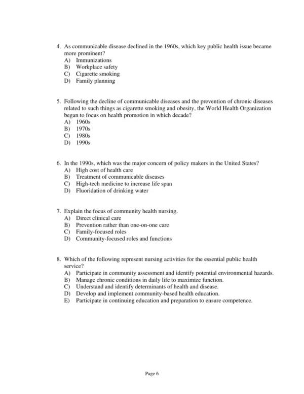Test Bank For Community As Partner Theory And Practice In Nursing Seventh Edition Elizabeth T. Anderson