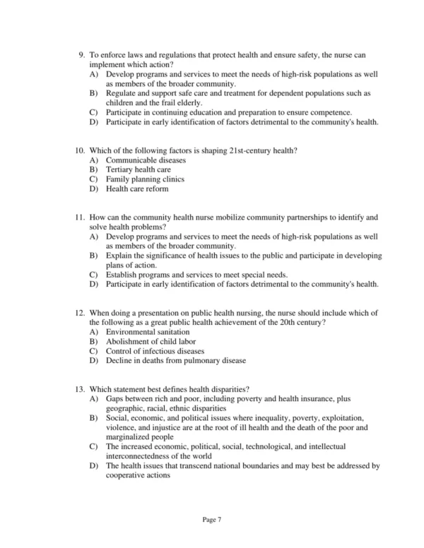 Test Bank For Community As Partner Theory And Practice In Nursing Seventh Edition Elizabeth T. Anderson