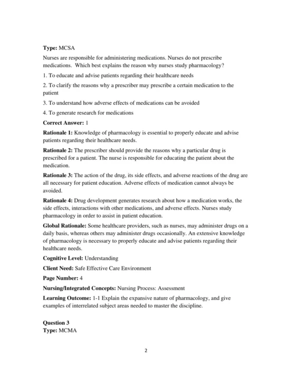 Test Bank For Core Concepts In Pharmacology 5th Edition Leland Norman Holland 2 Test Bank For Core Concepts In Pharmacology 5th Edition Leland Norman Holland