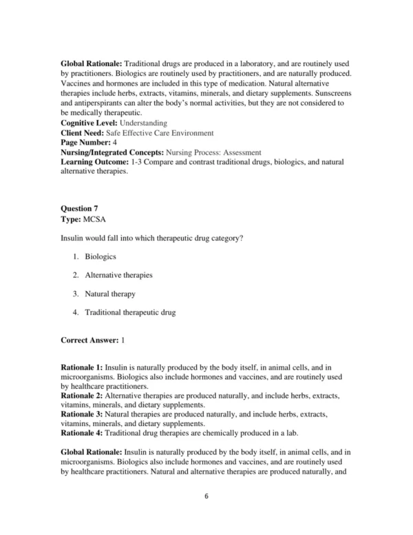 Test Bank For Core Concepts In Pharmacology 5th Edition Leland Norman Holland 6 Test Bank For Core Concepts In Pharmacology 5th Edition Leland Norman Holland
