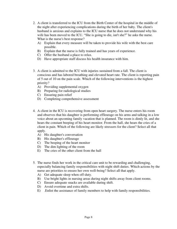 Test Bank For Critical Care Nursing A Holistic Approach Eleventh Edition Patricia Gonce Morton