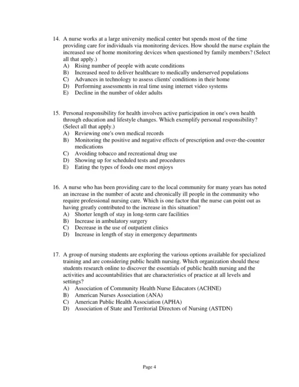 Test Bank For Demarco And Healey Walsh Community 4 Test Bank For Demarco And Healey Walsh Community And Public Health Nursing Evidence For Practice Third Edition