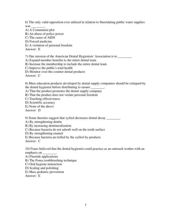 Test Bank For Dental Public Health & Research Contemporary Practice For The Dental Hygienist 4th Edition Christine N. Nathe