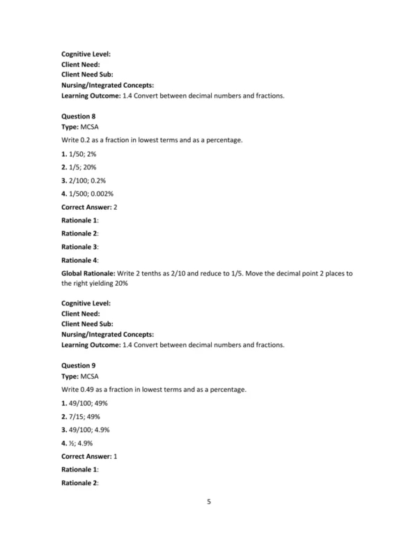 Test Bank For Dosage Calculations A Multi Method Approach 2nd Edition Anthony Giangrasso