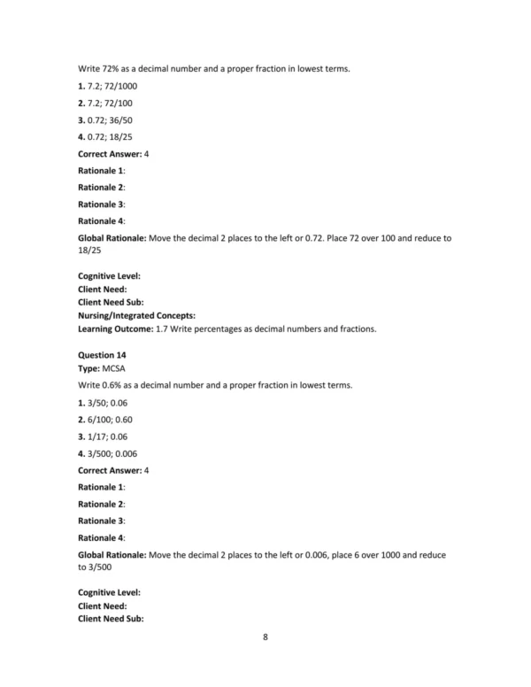 Test Bank For Dosage Calculations A Multi Method Approach 2nd Edition Anthony Giangrasso