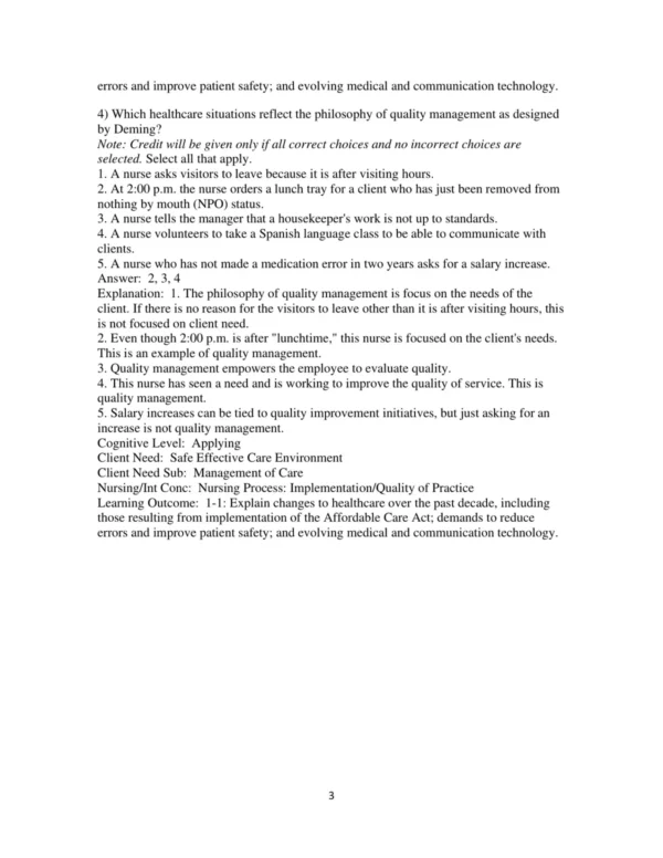Test Bank For Effective Leadership And Management In Nursing 9th Edition Eleanor J. Sullivan 3 Test Bank For Effective Leadership And Management In Nursing 9th Edition Eleanor J. Sullivan