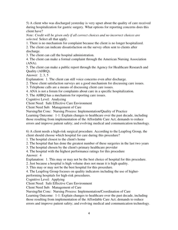 Test Bank For Effective Leadership And Management In Nursing 9th Edition Eleanor J. Sullivan 4 Test Bank For Effective Leadership And Management In Nursing 9th Edition Eleanor J. Sullivan